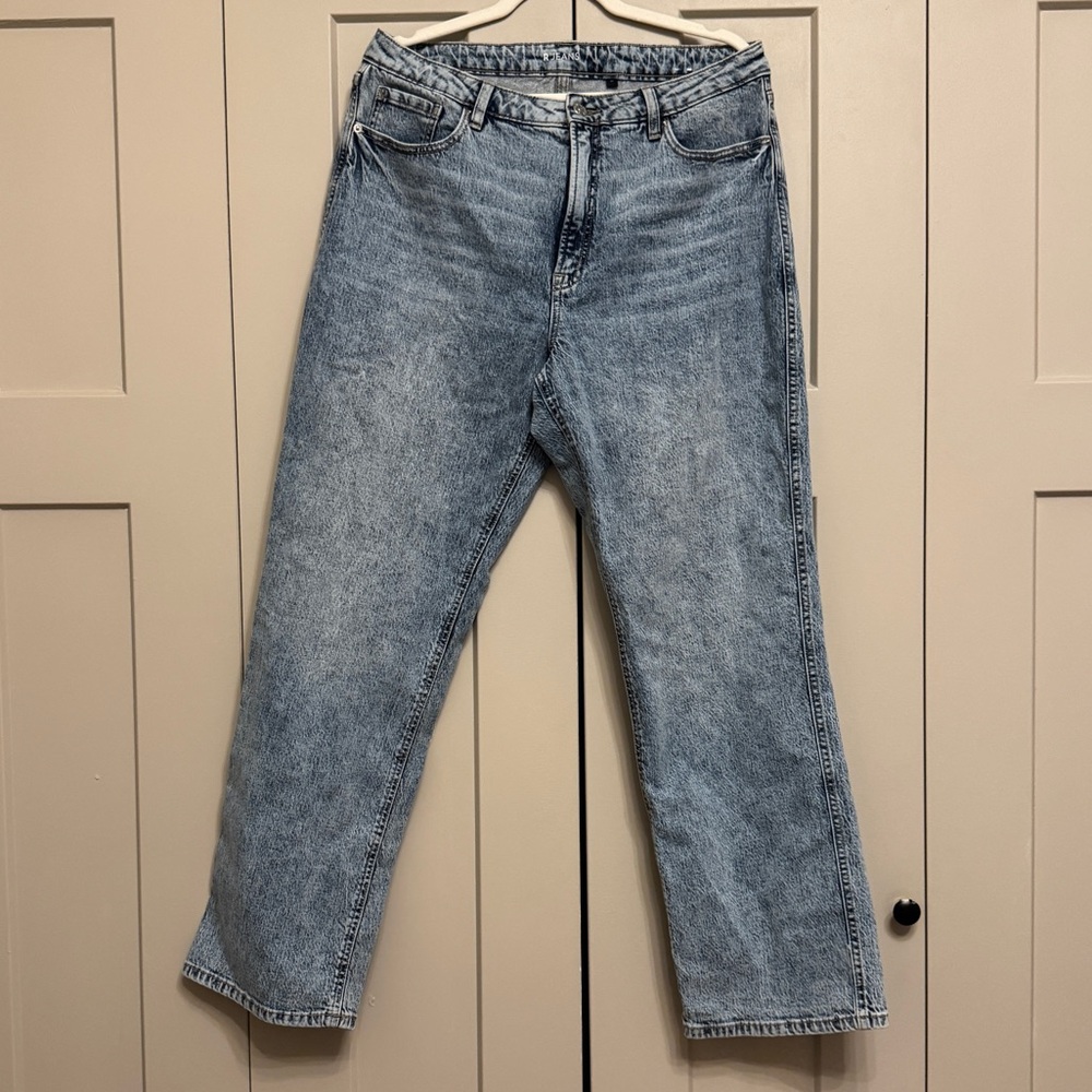 Reitmans Acid-Wash Boyfriend Jeans | 90s Denim | Relaxed Straight Leg | Size 32